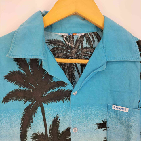 Windswept 80S 総柄 ヤシの木 開襟 S/S アロハ シャツ メンズ
